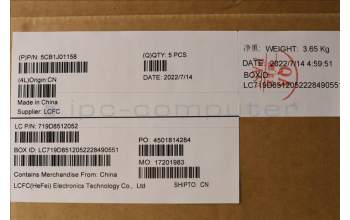 Lenovo 5CB1J01158 COVER Upper Case ASM_KORL82SFFP_SG_BL_ML