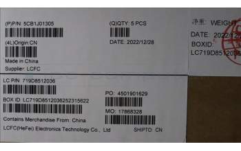 Lenovo 5CB1J01305 COVER Upper Case ASM_FRAL82SFNF_AB_NB_PC