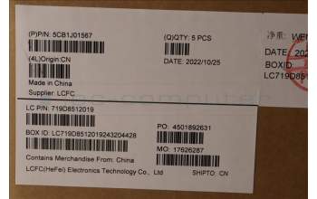 Lenovo 5CB1J01567 COVER UpperCaseASM_LASPAL82SFNF_SG_NB_PC