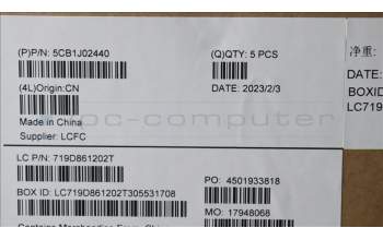 Lenovo 5CB1J02440 COVER Upper Case ASM_POR L82QE NFPSB