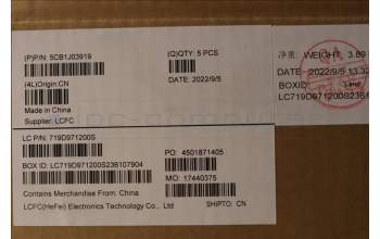 Lenovo 5CB1J03919 COVER Upper Case ASM_THAI L82UF FPAG