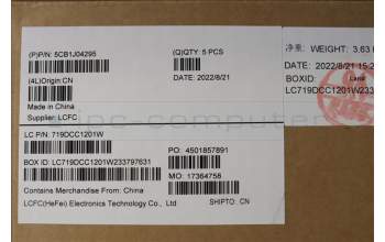 Lenovo 5CB1J04295 COVER Upper Case ASM_HUN L82TF RGBOG