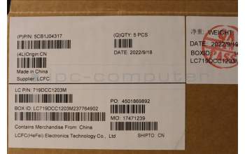 Lenovo 5CB1J04317 COVER Upper Case ASM_ENG L82TF RGBSG