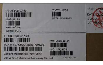 Lenovo 5CB1J04331 COVER Upper Case ASM_LA SPA L82TF RGBSG