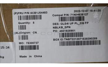 Lenovo 5CB1J04483 COVER UpperCaseASM_SPA C82SD PLCG FPNBL