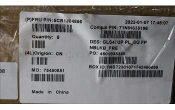 Lenovo 5CB1J04856 COVER UpperCaseASM_FRA C82SD PLSG FPNBL