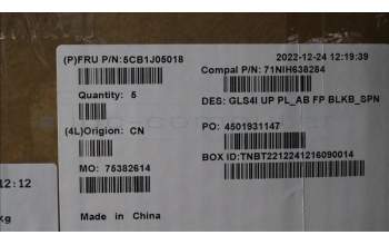 Lenovo 5CB1J05018 COVER UpperCaseASM_SPA C82SD PLAB FPBL