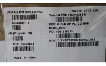 Lenovo 5CB1J05248 COVER UpperCaseASM_SPA C82SD PLCG NFPBL