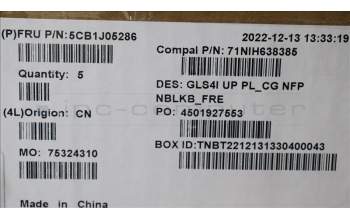 Lenovo 5CB1J05286 COVER UpperCaseASM_FRA C82SD PLCG NFPNBL