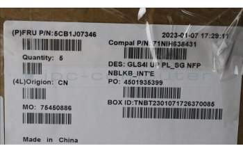Lenovo 5CB1J07346 COVER UpperCaseASMEUROENGC82SDPLSGNFPNBL