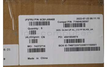 Lenovo 5CB1J08468 COVER UpperCaseASM_UKE C82SD ALCG FPBL