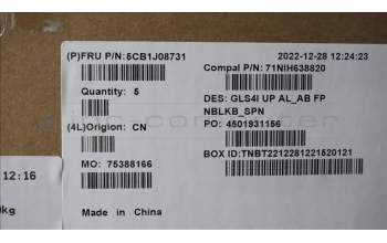 Lenovo 5CB1J08731 COVER UpperCaseASM_SPA C82SD ALAB FPNBL