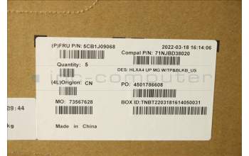 Lenovo 5CB1J09068 COVER Upper Case ASM_ENG C21DH MGBL