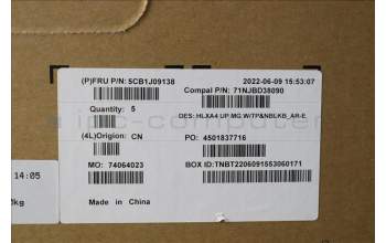 Lenovo 5CB1J09138 COVER Upper Case ASM_ARA C21DH MGNBL