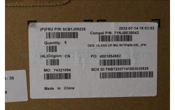 Lenovo 5CB1J09225 COVER Upper Case ASM_JPN C21DJ MGBL