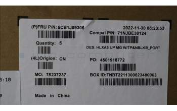 Lenovo 5CB1J09306 COVER Upper Case ASM_POR C21DJ MGNBL