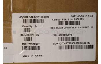 Lenovo 5CB1J09423 COVER Upper Case ASM_UKE C 82SA BLA