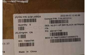 Lenovo 5CB1J09424 COVER Upper Case ASM_ITA C 82SA BLA