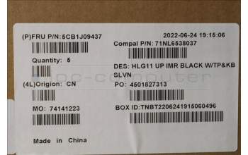Lenovo 5CB1J09437 COVER Upper Case ASM_SLV C 82SA BLA