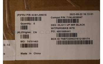 Lenovo 5CB1J09515 COVER UpperCaseASM_EUROENG C82SARGB BLA