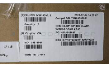 Lenovo 5CB1J09519 COVER UpperCase ASM_ARA C82SARGB BLA