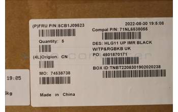 Lenovo 5CB1J09523 COVER UpperCase ASM_UKE C82SARGB BLA