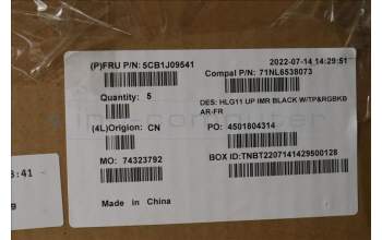 Lenovo 5CB1J09541 COVER UpperCaseASM_FRA/ARA C82SARGB BLA