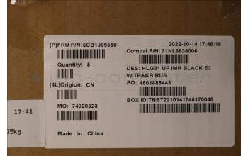 Lenovo 5CB1J09550 COVER UpperCaseASM_RUS C82SA E3 BLA