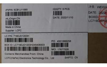 Lenovo 5CB1J11065 COVER Upper Case ASM_POR L82QF FPSG