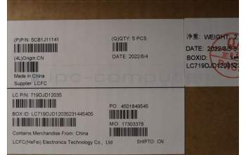 Lenovo 5CB1J11141 COVER Upper Case ASM_CZE/SLK L82QF NFPSG