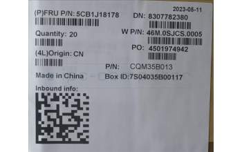 Lenovo 5CB1J18178 COVER FRUACOV,ASM,Pla,2.4T,IRWLWW,Golem2