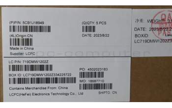 Lenovo 5CB1J18949 COVER Upper Case ASM_NORDIC L82V7 FPGY