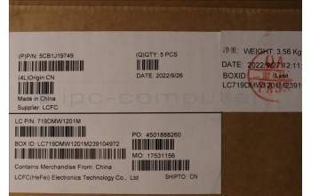 Lenovo 5CB1J19749 COVER Upper Case ASM_EURO ENG L82V7NFPGY