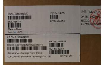 Lenovo 5CB1J30425 C-Cover with keyboard,US English Euro,Backlight,Fingerprint