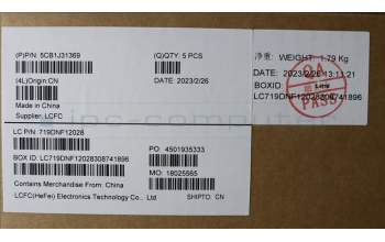 Lenovo 5CB1J31369 COVER Upper Case ASM_POR L82U9 CLGY