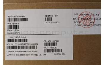 Lenovo 5CB1J31457 COVER Upper Case ASM_ENG L82UG OG_RGB