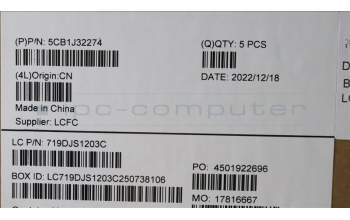 Lenovo 5CB1J32274 COVER Upper Case ASM_UKE L82UG SG_RGB