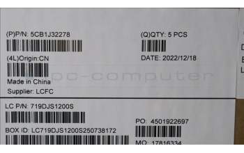 Lenovo 5CB1J32278 COVER Upper Case ASM_TC L82UG SG_RGB