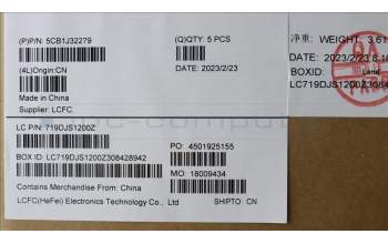 Lenovo 5CB1J32279 COVER Upper Case ASM_THAI L82UG SG_RGB