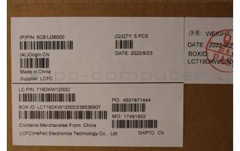 Lenovo 5CB1J36000 COVER Upper Case ASM_BEL L82TL SG