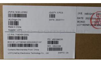 Lenovo 5CB1J37652 COVER Upper Case ASM_EURO ENGL82V6NFP_CG