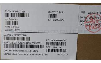 Lenovo 5CB1J37668 COVER Upper Case ASM_LA SPA L82V6 NFP_SA