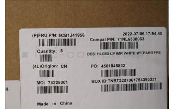 Lenovo 5CB1J41956 COVER Upper Case ASM_FRA C 82SB WHT