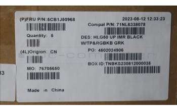 Lenovo 5CB1J50968 COVER UpperCase ASM_GRE C82SBRGB BLA