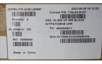 Lenovo 5CB1J50997 COVER UpperCase ASM_UKR C82SBRGB BLA