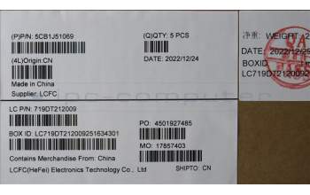 Lenovo 5CB1J51069 COVER Upper Case ASM_THAI L82UU SG