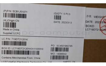 Lenovo 5CB1J51071 COVER Upper Case ASM_UKE L82UU SG