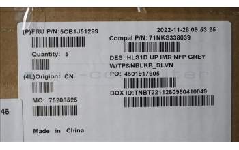 Lenovo 5CB1J51299 COVER UpperCaseASM_SLV C82VG NFP CG