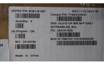 Lenovo 5CB1J51301 COVER UpperCaseASM_BUL C82VG NFP CG