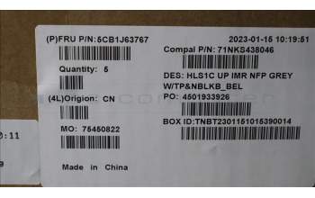 Lenovo 5CB1J63767 COVER UpperCaseASM_BEL C82VF NFP CG